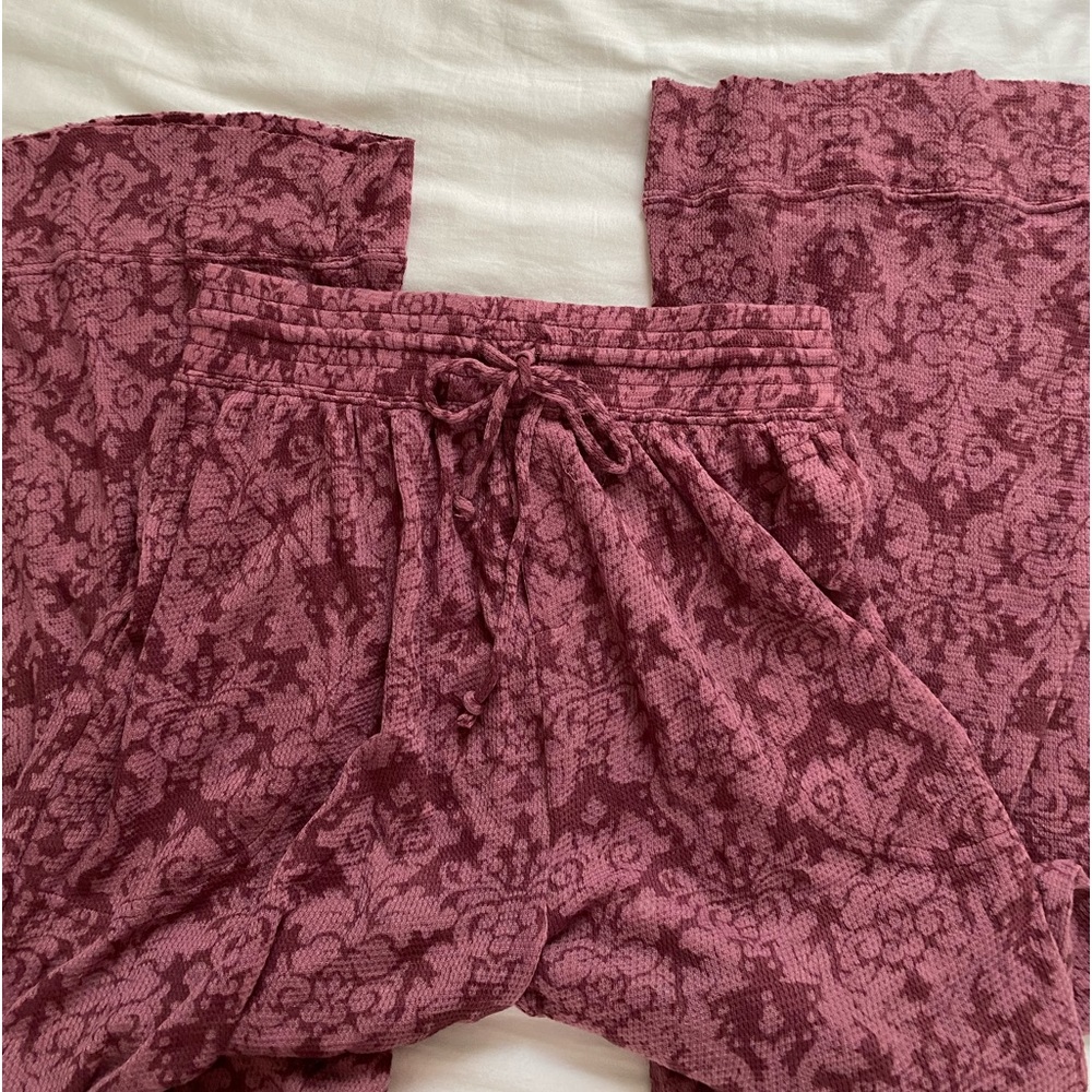 free people pink pattern pants size xs/s
